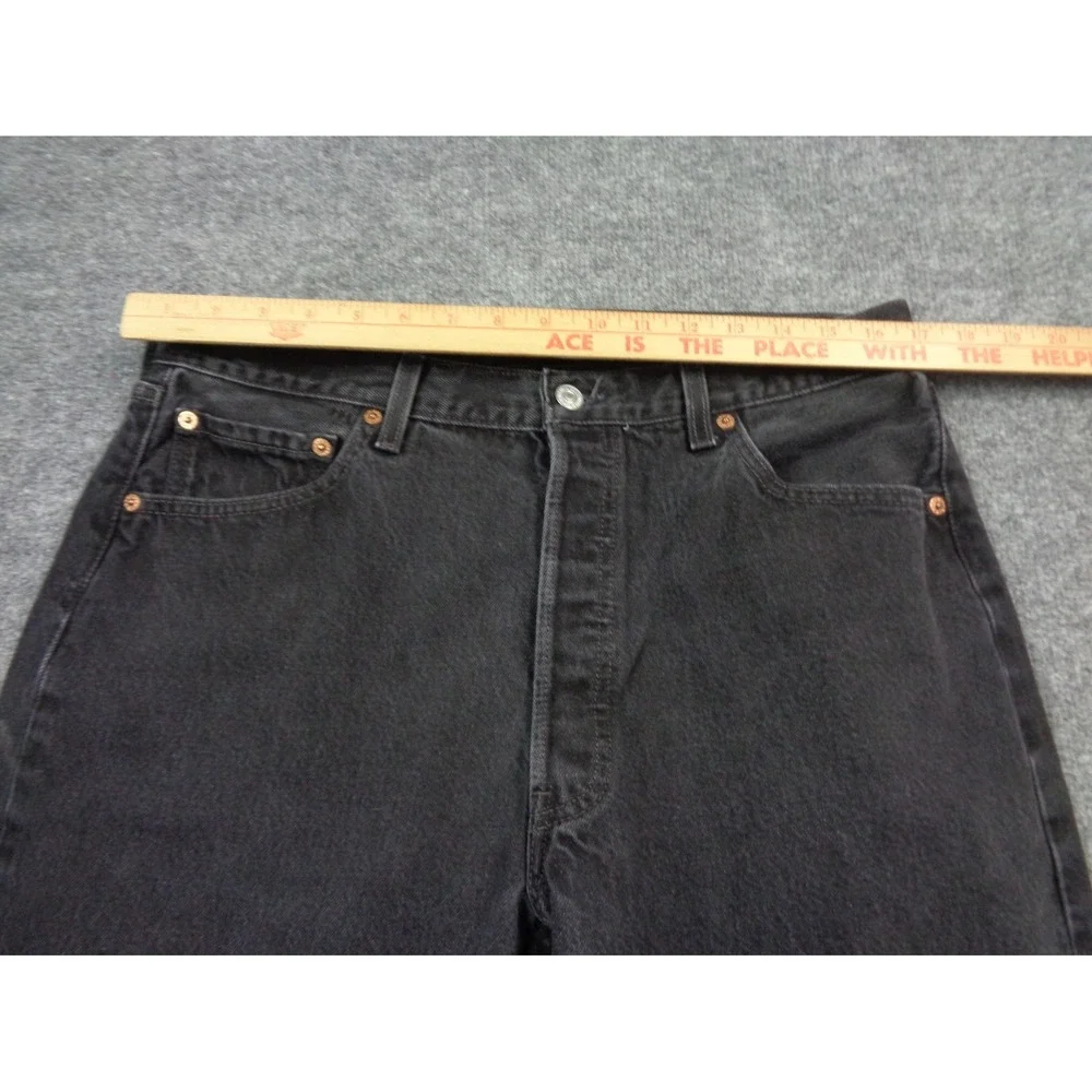 Vintage Levis 501 Jeans Mens 36x34 (34x34) Black Denim USA Made Washed 90s Faded